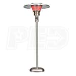 InfraSave 4SL5-CB-24 4000 Series Fixed Mount Parasol Outdoor Patio Infrared Heater, 24V, LP, Stainless Steel - 38,000 BTU