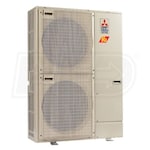 Mitsubishi - 42k BTU Cooling + Heating - P-Series H2i Ceiling Cassette Air Conditioning System - 16.3 SEER2