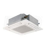 Mitsubishi - 18k BTU Cooling + Heating - P-Series Ceiling Cassette Air Conditioning System - 14.2 SEER