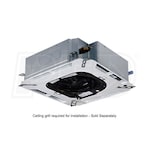 Mitsubishi - 36k BTU Cooling + Heating - P-Series H2i Ceiling Cassette Air Conditioning System - 17.0 SEER