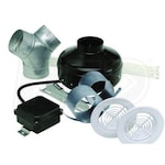 Soler & Palau KIT-PV100x-DV Power Vent Inline Centrifugal Turbo Duct Fan Dual Vent Kit w/ Intake Grilles & Y Adapter - 4