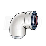 SpacePak 90 Degree Concentric  Elbow, used with AC-SS160 Condensing Boiler