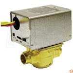 Honeywell Motorized Line Voltage Diverting Valve, 240 Vac, Flare Connection 