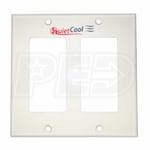 QuietCool Wall Plate, 2-Gang, Decora, White (Quiet Cool Logo)