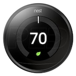 Nest Learning Thermostat - 3rd Generation - Black - 3H/2C - 7-Day Programmable