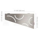 Schluter SHELF-E - Quadrilateral Corner Shower Shelf - Curve - Brushed Stainless Steel