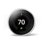 Nest Learning Thermostat - 3rd Generation - Polished Steel - 3H/2C - 7-Day Programmable
