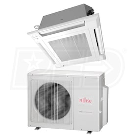 View Fujitsu - 18k BTU Cooling + Heating - Compact Ceiling Cassette Air Conditioning System - 20.1 SEER