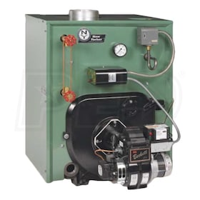 View New Yorker CL4-175 - 112K BTU - 83.5% AFUE - Steam Oil Boiler - Chimney Vent - Includes Tankless Coil