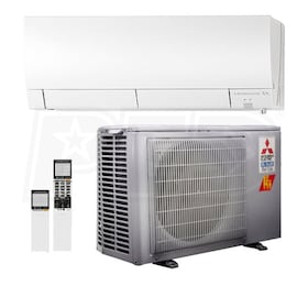 View Mitsubishi - 12k BTU Cooling + Heating - M-Series H2i Wall Mounted Air Conditioning System - 26.1 SEER
