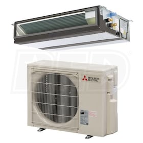 View Mitsubishi - 18k BTU Cooling + Heating - P-Series Concealed Duct Air Conditioning System - 18.7 SEER2