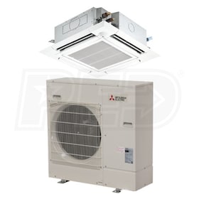 View Mitsubishi - 24k BTU Cooling + Heating - P-Series Ceiling Cassette Air Conditioning System - 24.7 SEER2