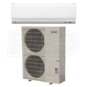 View Mitsubishi - 36k BTU Cooling + Heating - P-Series H2i Wall Mounted Air Conditioning System - 16.2 SEER