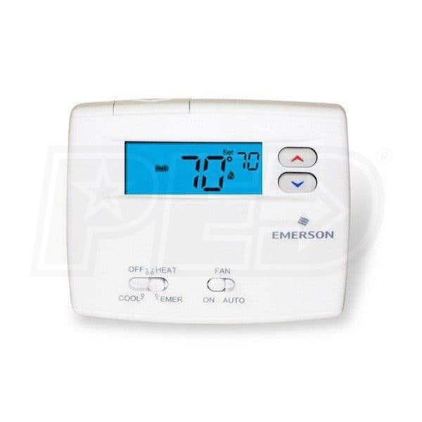 Emerson 1F89-0211 Blue 2-Inch Thermostat, Heat Pump, Non-Programmable