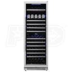 Avallon - 151 Bottle Capacity Built-In or Free Standing Wine Cooler - Dual Zone - Right Swing Door