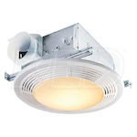 Broan 8663RP - 100 CFM - Bathroom Exhaust Fan - With Light and Nightlight (Bulbs Not Included) - 4