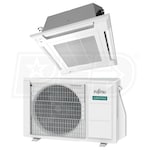 Fujitsu - 9k BTU Cooling + Heating - Compact Ceiling Cassette Air Conditioning System - 22.5 SEER