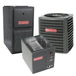 Goodman - 1.5 Ton Cooling - 60k BTU/Hr Heating - Air Conditioner + Variable Speed Furnace Kit - 14.0 SEER - 96% AFUE - For Upflow Installation