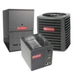 Goodman - 2.0 Ton Cooling - 80k BTU/Hr Heating - Air Conditioner + Variable Speed Furnace Kit - 14.0 SEER - 80% AFUE - For Downflow Installation