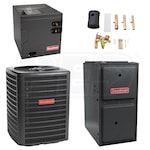 Goodman - 2.0 Ton Cooling - 60k BTU/Hr Heating - Air Conditioner + Multi Speed Furnace Kit - 14.0 SEER - 96% AFUE - Upflow
