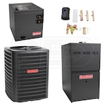 Goodman - 2.0 Ton Cooling - 40k BTU/Hr Heating - Air Conditioner + Multi Speed Furnace Kit - 14.0 SEER - 80% AFUE - Upflow