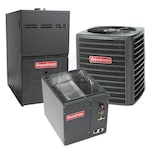Goodman - 1.5 Ton Cooling - 80k BTU/Hr Heating - Air Conditioner + Variable Speed Furnace Kit - 14.0 SEER - 80% AFUE - For Horizontal Installation