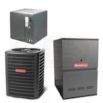 Goodman - 2.0 Ton Cooling - 60k BTU/Hr Heating - Air Conditioner + 2 Stage Furnace Kit - 14.5 SEER - 80% AFUE - Downflow