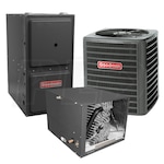 Goodman - 2.5 Ton Cooling - 80k BTU/Hr Heating - Air Conditioner + Variable Speed Furnace Kit - 14.0 SEER - 96% AFUE - For Horizontal Installation