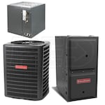 Goodman - 2.5 Ton Cooling - 60k BTU/Hr Heating - Air Conditioner + Variable Speed Furnace Kit - 15.0 SEER - 96% AFUE - For Downflow Installation