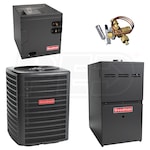 Goodman - 1.5 Ton Cooling - 40k BTU/Hr Heating - Air Conditioner + Multi Speed Furnace Kit - 16.0 SEER - 80% AFUE - Upflow
