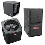 Goodman - 4 Ton Cooling - 120k BTU/Hr Heating - Air Conditioner + Variable Speed Furnace Kit - 14.5 SEER2 - 96% AFUE - Horizontal