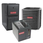 Goodman - 2.0 Ton Cooling - 40k BTU/Hr Heating - Air Conditioner + Variable Speed Furnace Kit - 15.5 SEER - 96% AFUE - For Downflow Installation