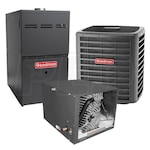 Goodman - 3.0 Ton Cooling - 60k BTU/Hr Heating - Air Conditioner + 2-Stage Furnace Kit - 16.0 SEER - 80% AFUE - For Horizontal Installation
