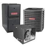 Goodman - 3.0 Ton Cooling - 80k BTU/Hr Heating - Air Conditioner + Variable Speed Furnace Kit - 16.0 SEER - 96% AFUE - For Horizontal Installation