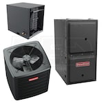Goodman - 4.0 Ton Cooling - 100k BTU/Hr Heating - Air Conditioner + Variable Speed Furnace Kit - 14.5 SEER2 - 96% AFUE - Horizontal