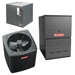 Goodman - 5 Ton Cooling - 80k BTU/Hr Heating - Air Conditioner + Variable Speed Furnace Kit - 13.4 SEER2 - 80% AFUE - Downflow