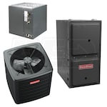 Goodman - 5 Ton Cooling - 100k BTU/Hr Heating - Air Conditioner + Variable Speed Furnace Kit - 13.4 SEER2 - 96% AFUE - Downflow