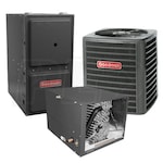Goodman - 2.0 Ton Cooling - 40k BTU/Hr Heating - Heat Pump + Furnace Kit - 14.5 SEER - 96% AFUE - For Horizontal Installation