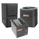 Goodman - 2.5 Ton Cooling - 40k BTU/Hr Heating - Heat Pump + Furnace Kit - 14.5 SEER - 96% AFUE - For Downflow Installation