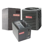 Goodman - 3.0 Ton Cooling - 32,400 BTU/Hr Heating - Heat Pump + Air Handler Kit - 15.0 SEER - 8.5 HSPF