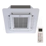 LG Ceiling Cassette 2-Zone LGRED° Heat System - 18,000 BTU Outdoor - 9k + 9k Indoor - 21.0 SEER2