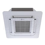 LG Ceiling Cassette 2-Zone LGRED° Heat System - 18,000 BTU Outdoor - 9k + 12k Indoor - 21.0 SEER2