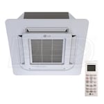 LG Ceiling Cassette 2-Zone LGRED° Heat System - 24,000 BTU Outdoor - 7k + 18k Indoor - 21.0 SEER2
