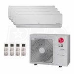 LG Wall Mounted 4-Zone LGRED° Heat System - 30,000 BTU Outdoor - 7k + 7k + 7k + 7k Indoor - 20.0 SEER
