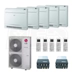 LG Low Wall Console 5-Zone LGRED° Heat System System - 48,000 BTU Outdoor - 9k + 9k + 12k + 12k + 15k Indoor - 20.5 SEER