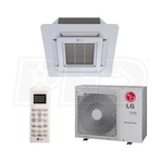 LG - 18k BTU Cooling + Heating - Ceiling Cassette Air Conditioning System - 20.5 SEER