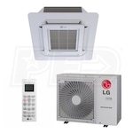 LG - 24k BTU Cooling + Heating - Ceiling Cassette LGRED° Air Conditioning System - 21.0 SEER (Scratch and Dent)