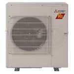Mitsubishi Floor Mounted 2-Zone H2i System - 24,000 BTU Outdoor - 9k + 12k Indoor - 19.0 SEER2
