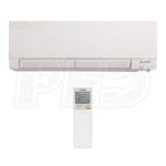 Mitsubishi Wall Mounted 2-Zone H2i System - 42,000 BTU Outdoor - 15k + 18k Indoor - 21.5 SEER2