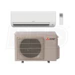 Mitsubishi - 15k BTU Cooling + Heating - M-Series Wall Mounted Air Conditioning System - 21.0 SEER2